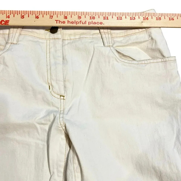 Eileen Fisher Cream Trousers Size Small Pull On Straight Leg Casual Classic - Picture 4 of 7